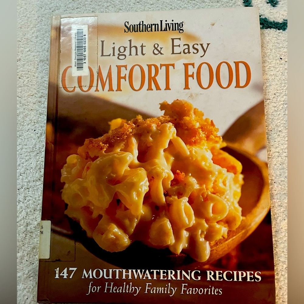 Southern Living light and easy comfort food cookbook by Oxmoore House hardcover